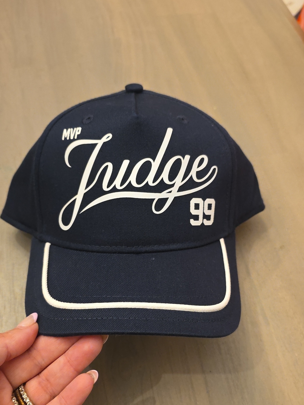 Navy Kids NY Yankees Cap with White 'Judge 99'  MVP